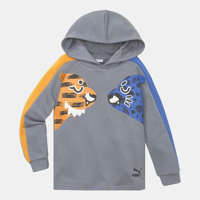 PUMA Kids' MATES T7 Hoodie Grey image number 0