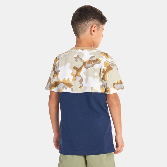 Converse Kids' Blocked Camo T-Shirt Blue Converse Kids' Blocked Camo T-Shirt Blue image number 1