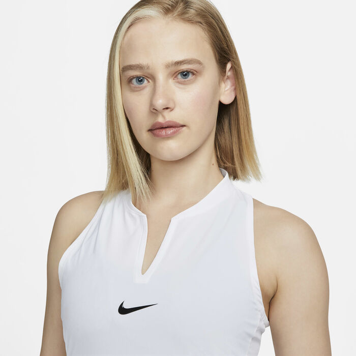 Nike Women's Dri-FIT Advantage Tennis Dress White Nike Women's Dri-FIT Advantage Tennis Dress White image number 2