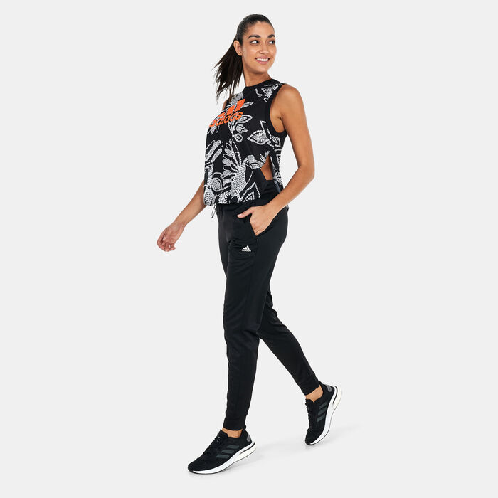 adidas Women's AEROREADY Tapered Pants Black adidas Women's AEROREADY Tapered Pants Black image number 2