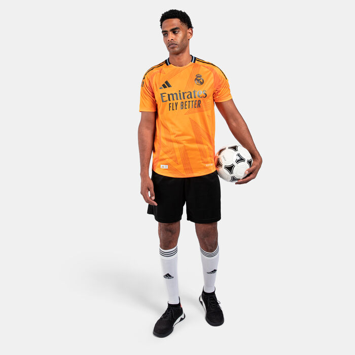 adidas Men's Real Madrid 24/25 Away Authentic Football Jersey Orange adidas Men's Real Madrid 24/25 Away Authentic Football Jersey Orange image number 2