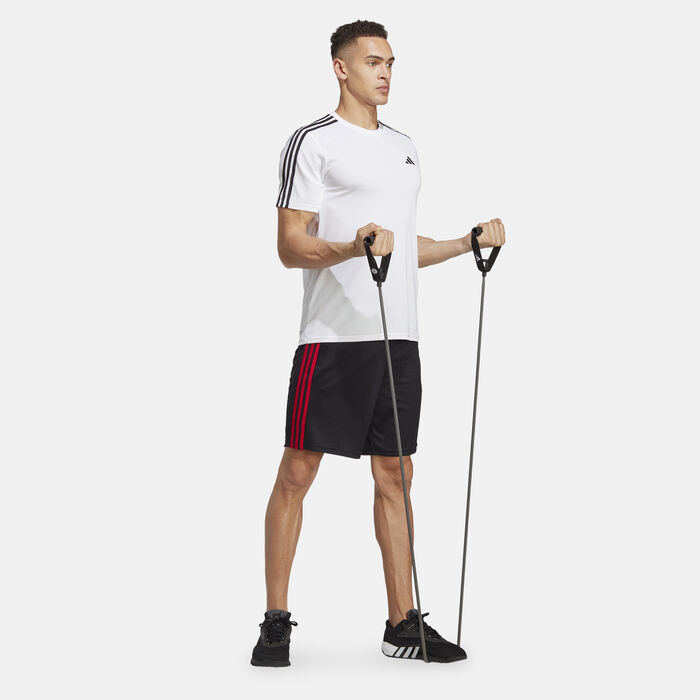 adidas Men's Train Essentials Pique 3-Stripes Training Shorts Black adidas Men's Train Essentials Pique 3-Stripes Training Shorts Black image number 2