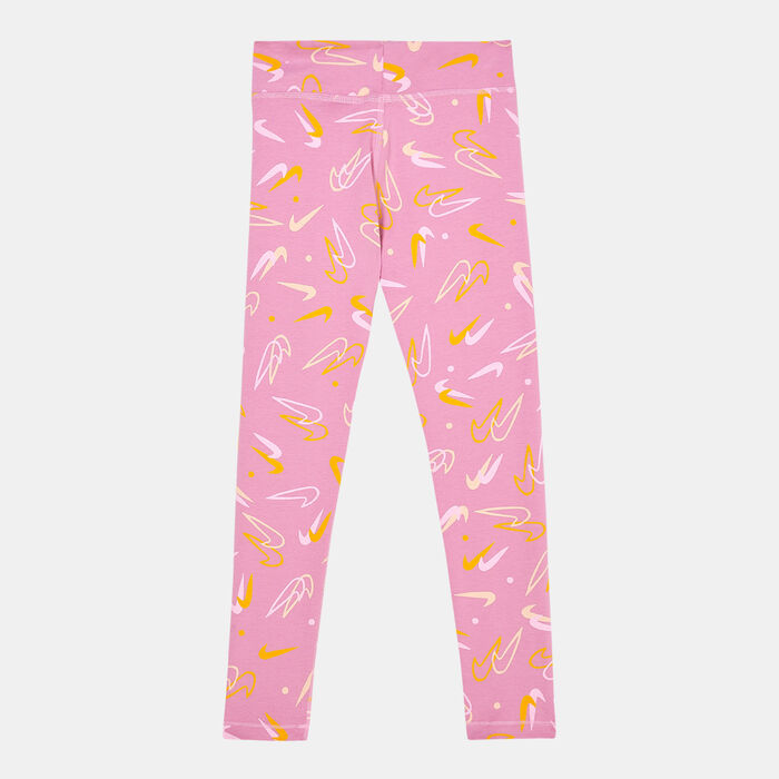 Nike Kids' Sportswear Essential Mid-Rise Leggings (Older Kids) Pink image number 1