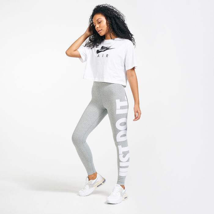 Buy Nike Women's Sportswear Essential Just Do It Leggings Grey in