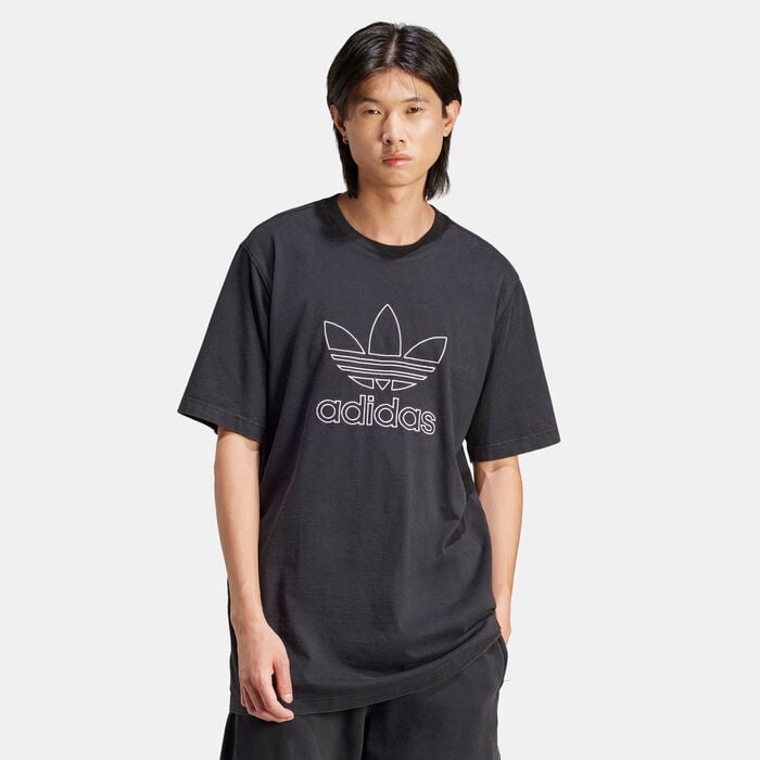 adidas Originals Men's Adicolor Outline Trefoil T-Shirt Black adidas Originals Men's Adicolor Outline Trefoil T-Shirt Black image number 0