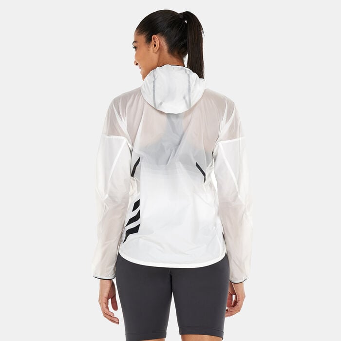 adidas Women's Terrex Agravic Windweave Wind Jacket White adidas Women's Terrex Agravic Windweave Wind Jacket White image number 1