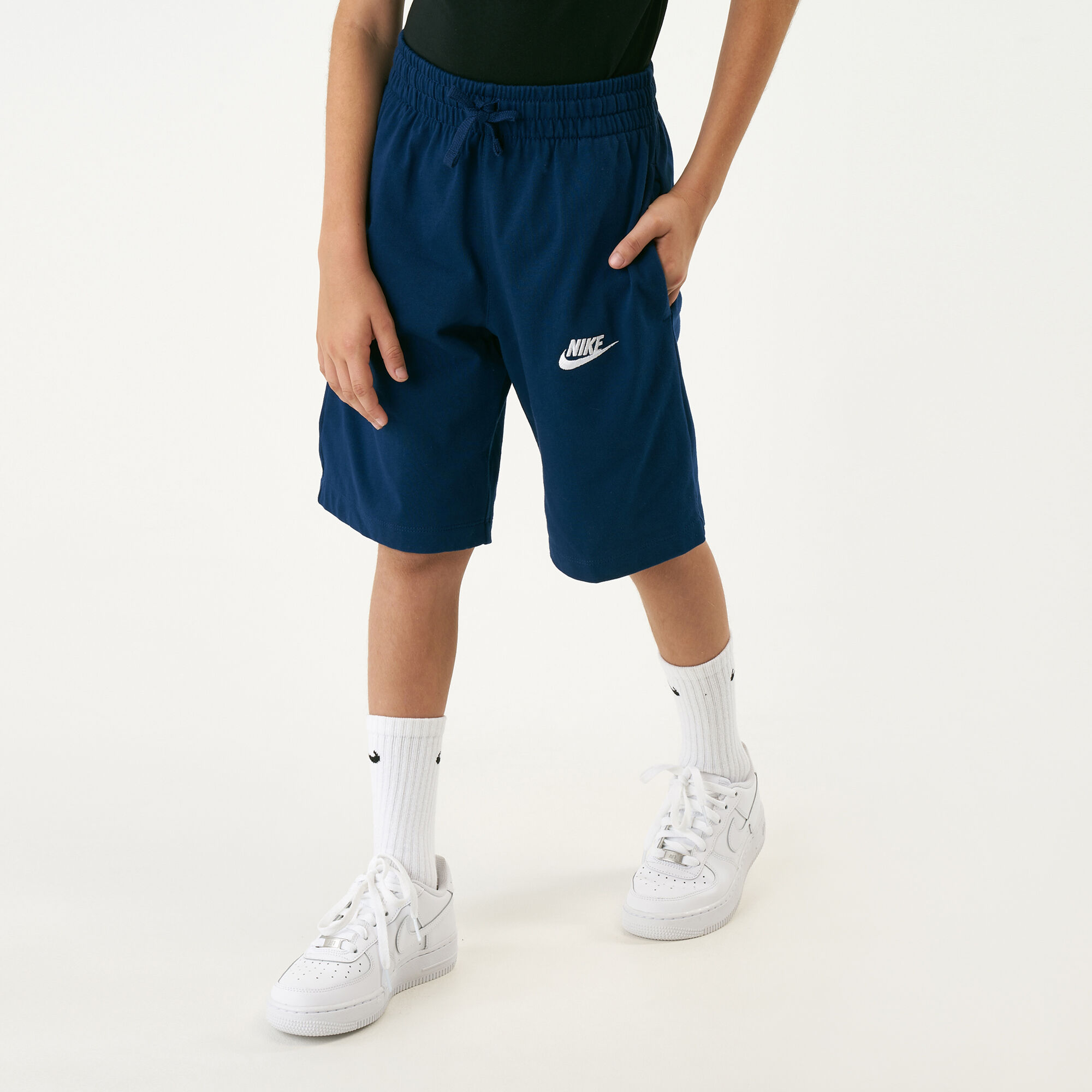 Nike jersey shorts shop navy