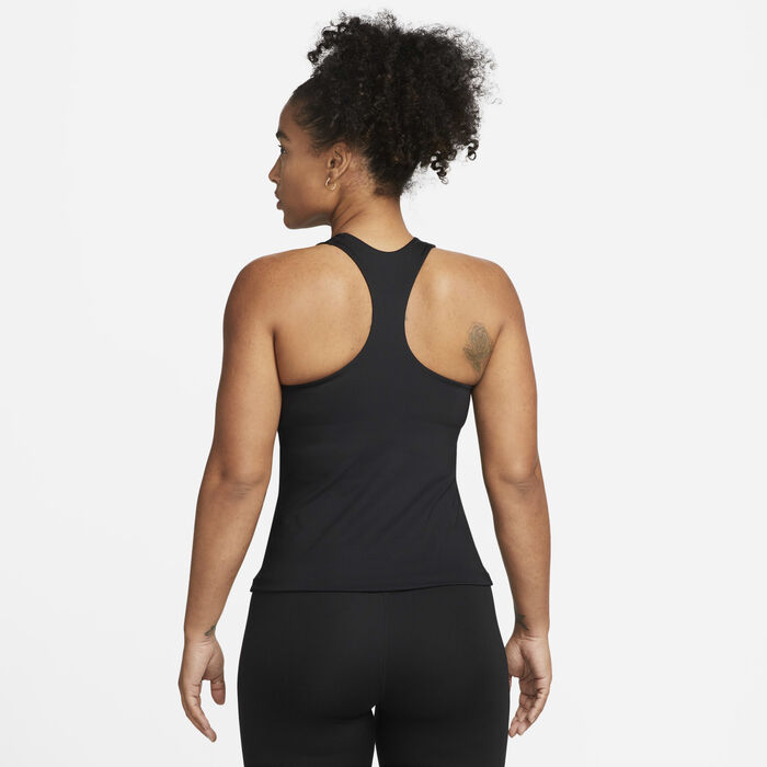 Nike Women's Swoosh Medium-support Padded Sports Bra Tank Black Nike Women's Swoosh Medium-support Padded Sports Bra Tank Black image number 1