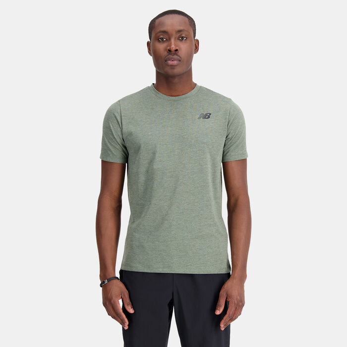 New Balance Men's Tenacity Heathertech T-Shirt Green New Balance Men's Tenacity Heathertech T-Shirt Green image number 0