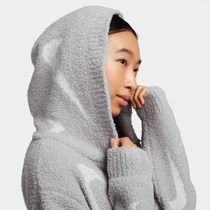 Nike Women's Sportswear Phoenix Cosy Bouclé Long Cardigan Grey Nike Women's Sportswear Phoenix Cosy Bouclé Long Cardigan Grey image number 3