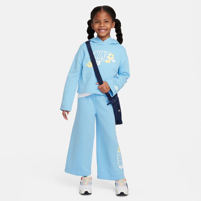 Nike Kids' Floral Hoodie Blue Nike Kids' Floral Hoodie Blue image number 3