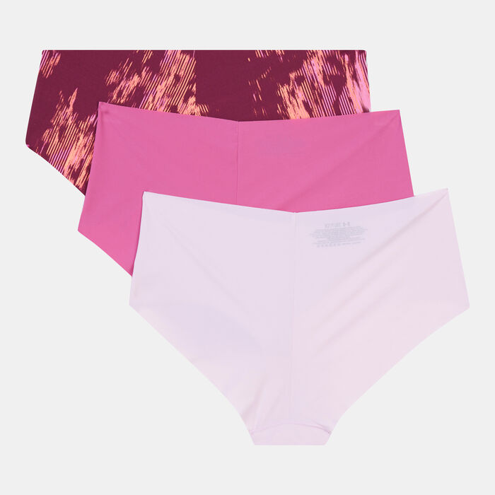 Under Armour Women's Pure Stretch Hipster Briefs Print (3-Pack) Pink Under Armour Women's Pure Stretch Hipster Briefs Print (3-Pack) Pink image number 1