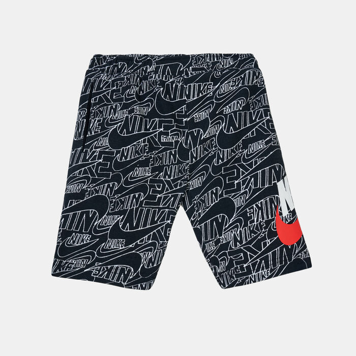 Nike Kids' Sportswear Read Allover Print Shorts Black image number 0