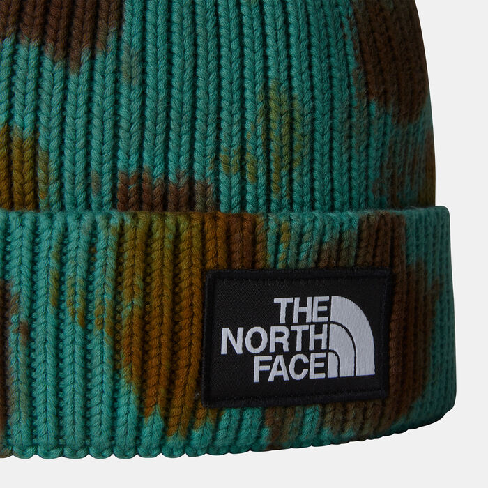 The North Face Tie-Dye Logo Box Beanie Brown image number 1