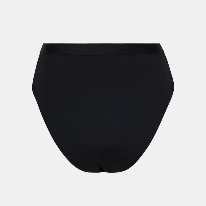 Nike Swim Women's Swim Sneakerkini High-Waist Cheeky Bottom Black image number 1