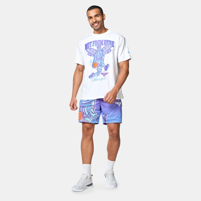PUMA Men's Melo Charlotte Graphic Shorts Purple PUMA Men's Melo Charlotte Graphic Shorts Purple image number 2