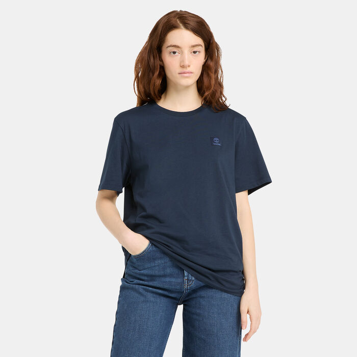 Timberland Men's Woven Badge T-Shirt Blue image number 0