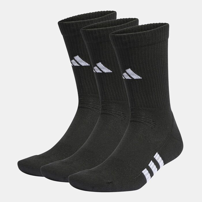 adidas Men's Performance Cushioned Crew Socks (3 Pack) Black image number 0