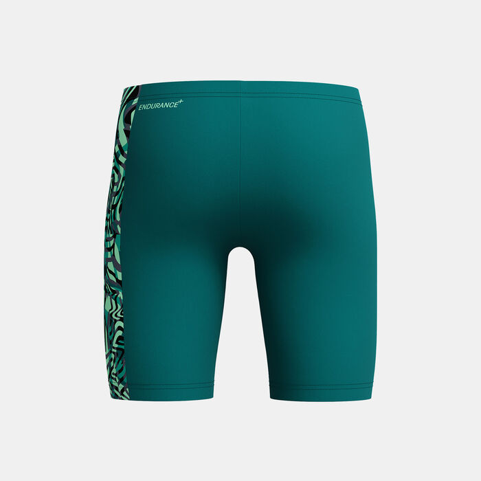 Speedo Kids' Digital Panel Swimming Jammers Green Speedo Kids' Digital Panel Swimming Jammers Green image number 1
