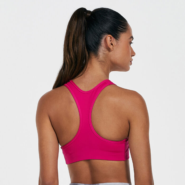 Nike Women's Swoosh Futura Sports Bra Pink image number 1
