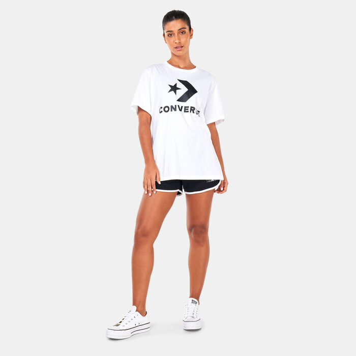 Converse Star Chevron Logo T-Shirt White Converse Star Chevron Logo T-Shirt White image number 3