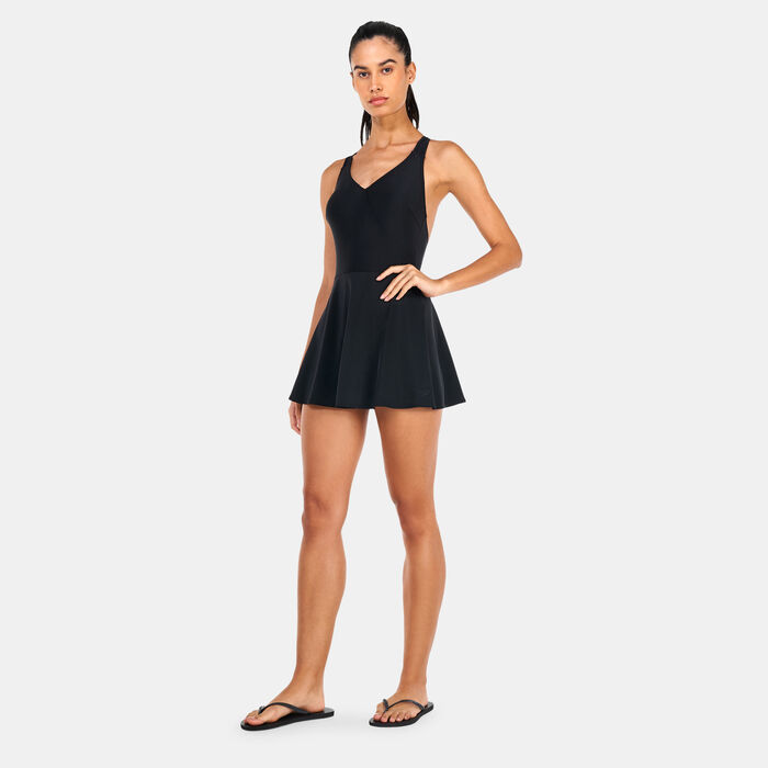 Speedo Women's Lily Swimming Dress Black Speedo Women's Lily Swimming Dress Black image number 0