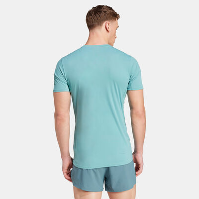 adidas Men's Adizero Essentials Running T-Shirt Blue adidas Men's Adizero Essentials Running T-Shirt Blue