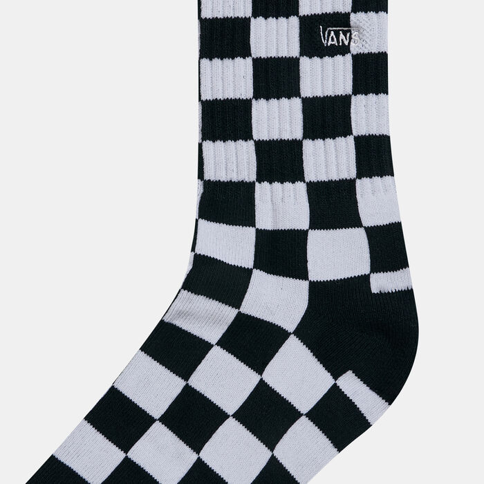 Vans Checkerboard Crew II Socks Black Vans Checkerboard Crew II Socks Black image number 1