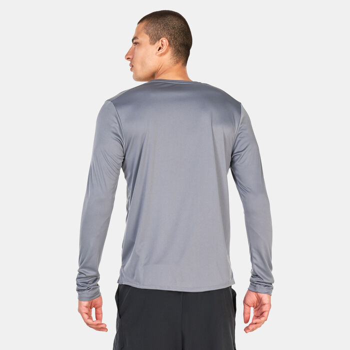 Nike Men's Dri-FIT Miler Running Top Grey Nike Men's Dri-FIT Miler Running Top Grey image number 1