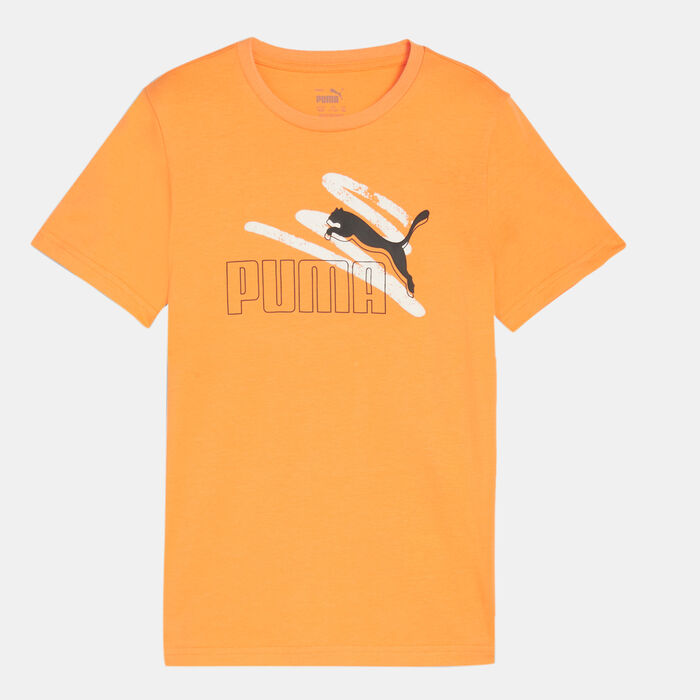 PUMA Kids' ESS+ Logo Lab Summer T-Shirt Orange image number 0