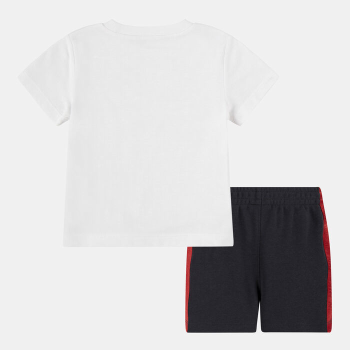 Nike Kids' Sportswear Taping T-Shirt and Shorts Set Grey image number 1