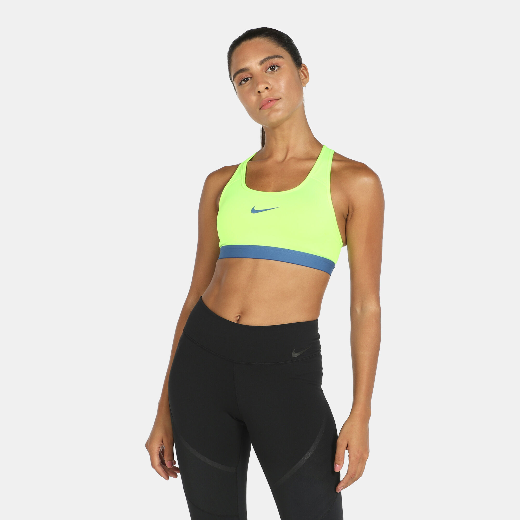 Neon green sales sports bra nike