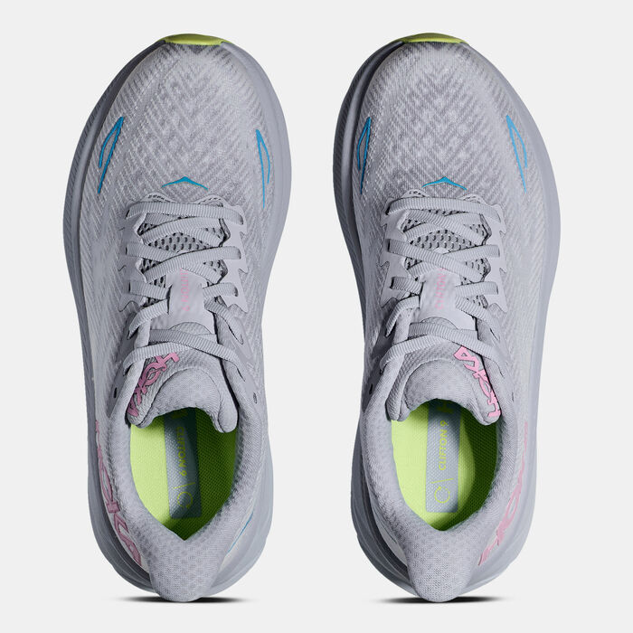 HOKA Women's Clifton 9 Running Shoes Grey HOKA Women's Clifton 9 Running Shoes Grey image number 3