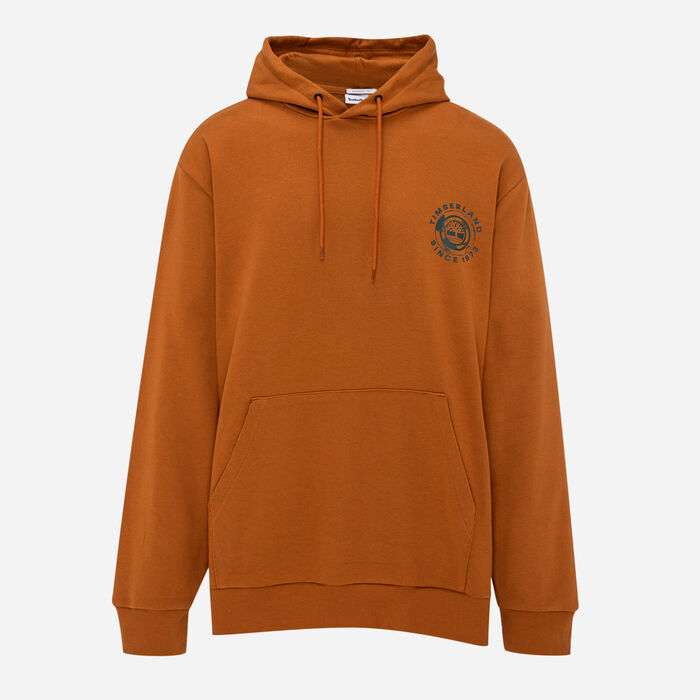 Timberland Men's Rugged Logo Hoodie Brown image number 0