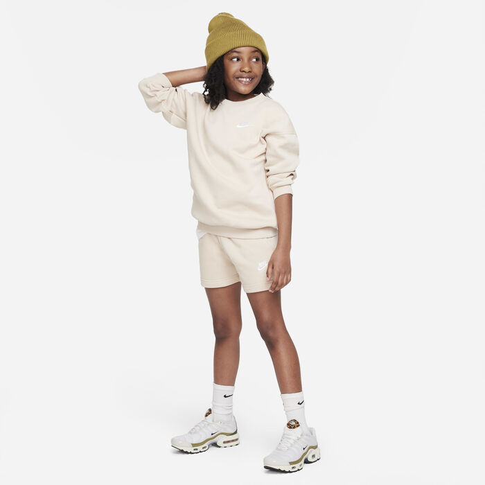 Nike Kids' Sportswear Club Fleece Shorts Beige image number 5