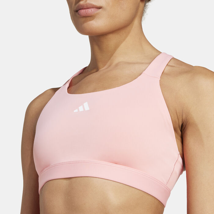 adidas Women's TLRDREACT High-Support Training Sports Bra Pink image number 3