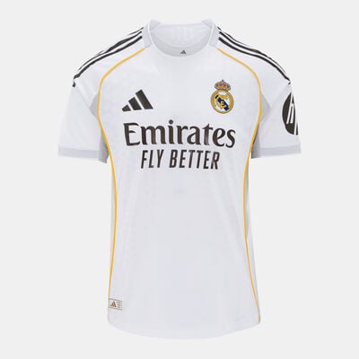adidas Men's Real Madrid 25/26 Home Authentic Football Jersey White adidas Men's Real Madrid 25/26 Home Authentic Football Jersey White