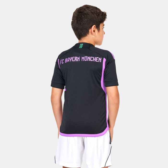 adidas Kids' FC Bayern Munich Away Jersey - 2023/24 Black adidas Kids' FC Bayern Munich Away Jersey - 2023/24 Black image number 1