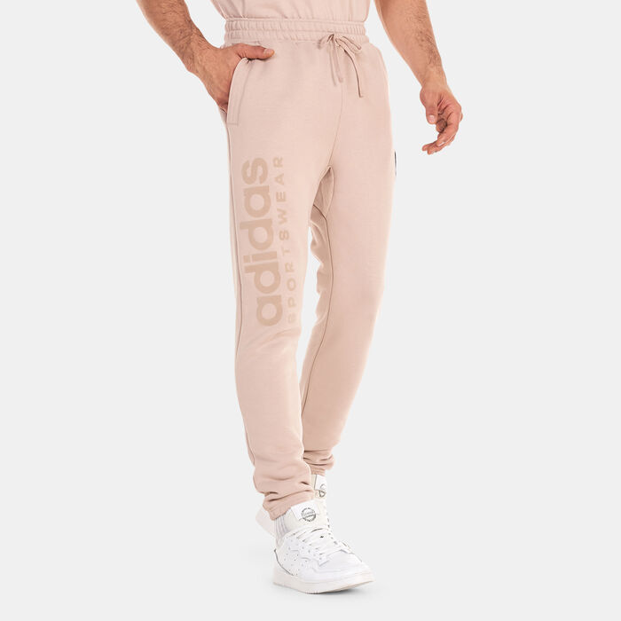adidas Men's Fleece Lounge Joggers Beige adidas Men's Fleece Lounge Joggers Beige image number 0