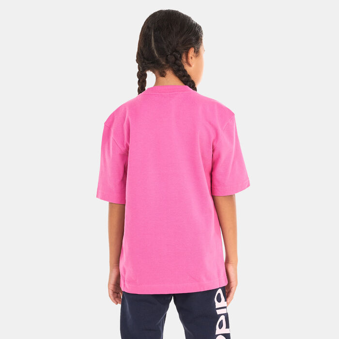 adidas Kids’ Future Icons Logo Piqué T-Shirt Pink adidas Kids’ Future Icons Logo Piqué T-Shirt Pink image number 1