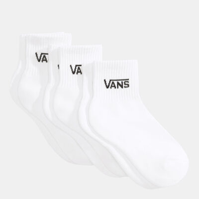 Vans Kids' Classic Half Crew Socks (3 Pairs) White
