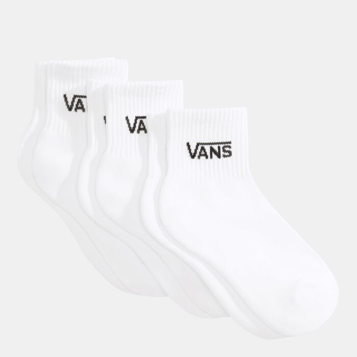 Vans Kids' Classic Half Crew Socks (3 Pairs) White image number 1