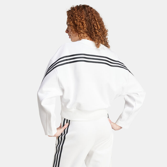 adidas Women's Future Icons 3-Stripes Sweatshirt White adidas Women's Future Icons 3-Stripes Sweatshirt White image number 1