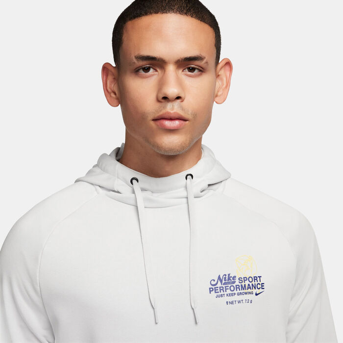 Nike Men's Dri-FIT Hooded Fitness Hoodie Ivory image number 4