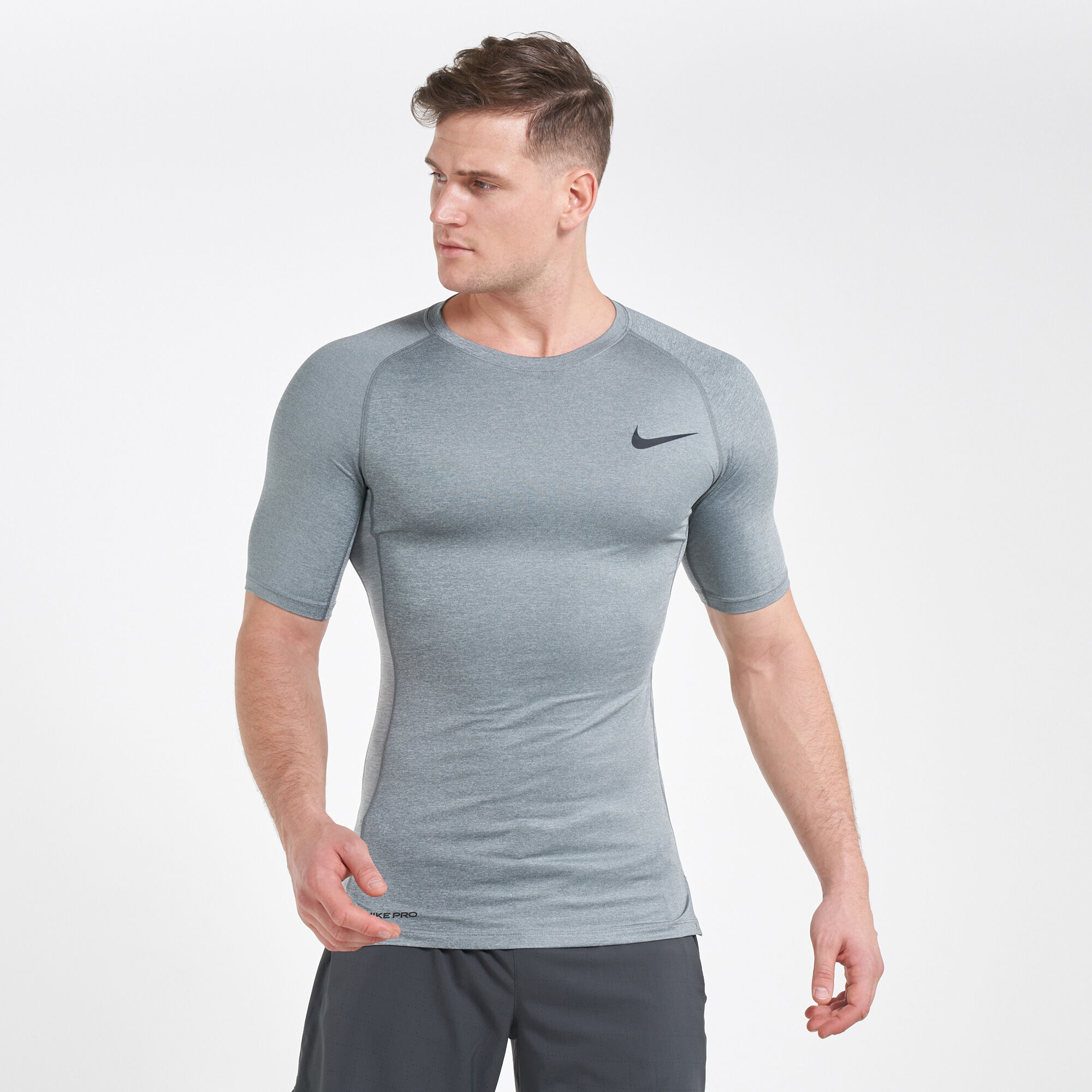 Buy Nike Men s Pro Tight T Shirt Grey in KSA SSS