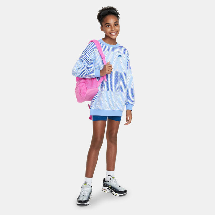 Nike Kids' Sportswear Club Fleece Sweatshirt (Older Kids) Blue Nike Kids' Sportswear Club Fleece Sweatshirt (Older Kids) Blue image number 2