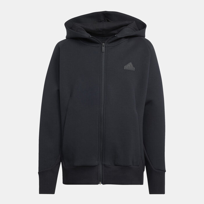 adidas Kids' Z.N.E. Full-Zip Hoodie Black image number 0