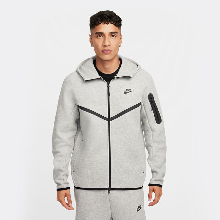 Nike Men's Tech Full-Zip Windrunner Hoodie Grey image number 0