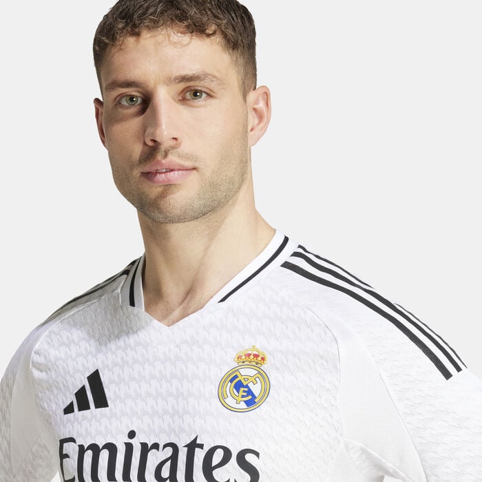 adidas Men's Real Madrid Authentic Home Football Jersey - 2024/25 White adidas Men's Real Madrid Authentic Home Football Jersey - 2024/25 White image number 3