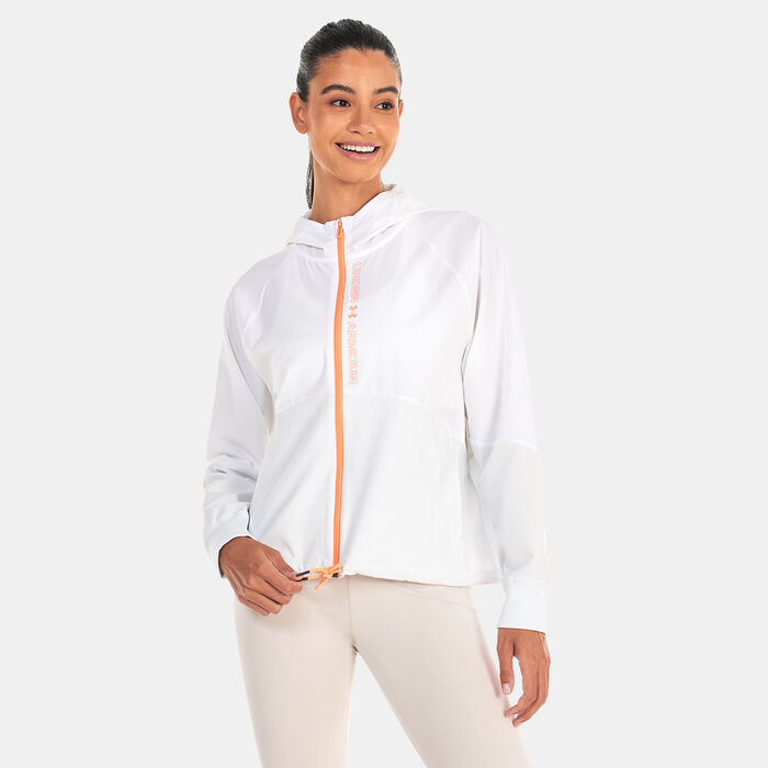 Under Armour Women's UA Woven Full-Zip Jacket White image number 0